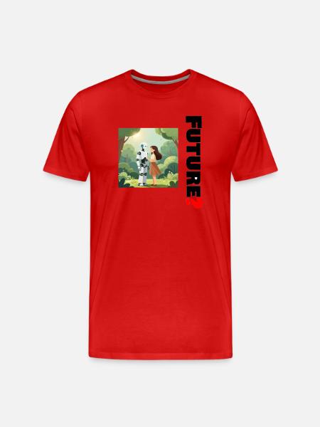 Future Friend in the Forest - Men's Premium Organic T-Shirt - red