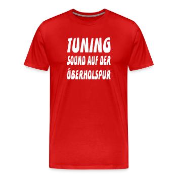 Tuning - Männer Premium Bio T-Shirt - Rot - Vorne - Damien (186cm)