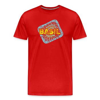Basil as a hobby - Men's Premium Organic T-Shirt - red - Front - Damien (186cm)