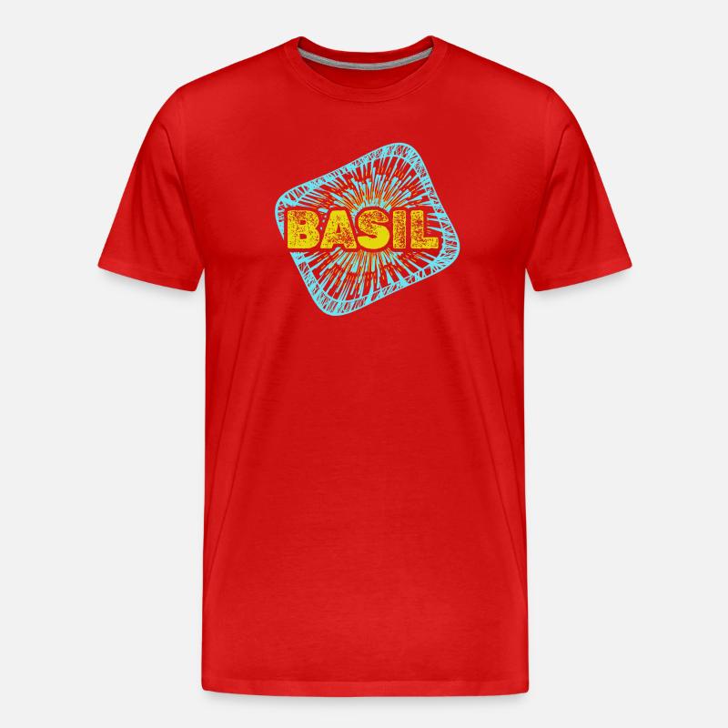 Basil als Hobby - Männer Premium Bio T-Shirt - Rot