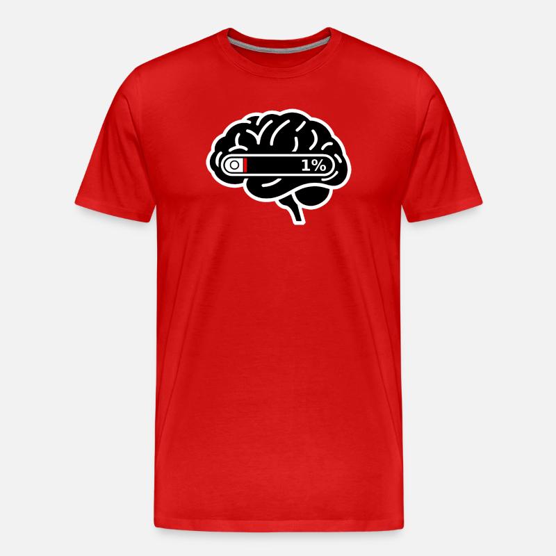 Brain_Loading_1 _Digital_Burnout - T-shirt bio Premium Homme - rouge