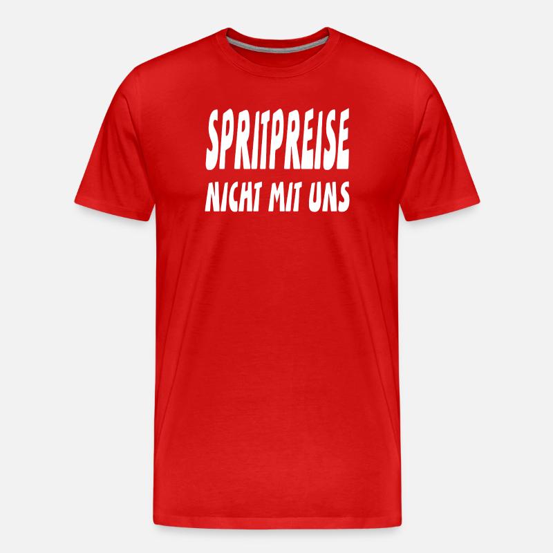 Benzin - Männer Premium Bio T-Shirt - Rot