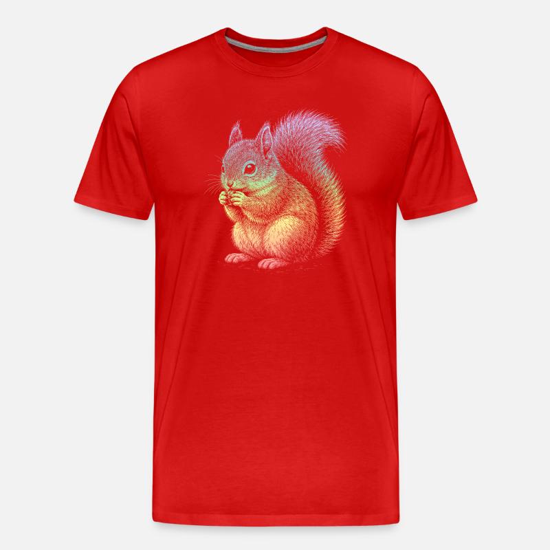 Eichhörnchen - Männer Premium Bio T-Shirt - Rot