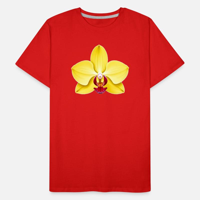 Orchidee Männer Premium Bio T-Shirt