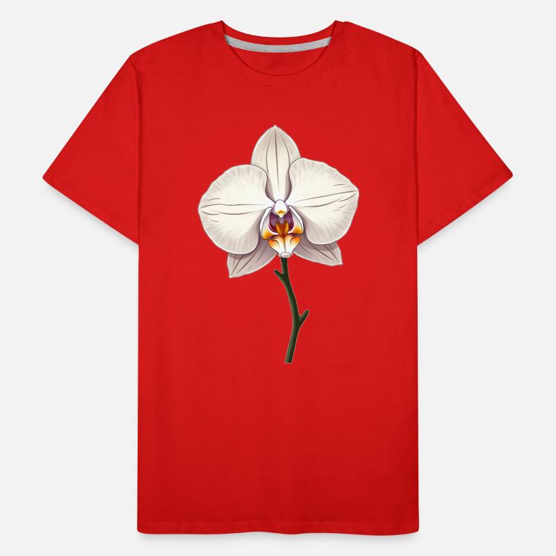 Orchidée blanche T-shirt bio Premium Homme