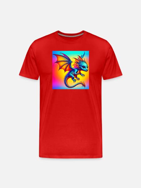 dragon - Men's Premium Organic T-Shirt - red