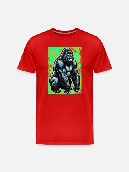 gorilla - Men's Premium Organic T-Shirt - red