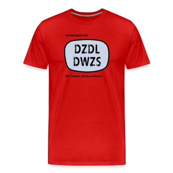 Fernsehunterhaltung meiner Jugend - Männer Premium Bio T-Shirt - Rot - Vorne - Damien (186cm)