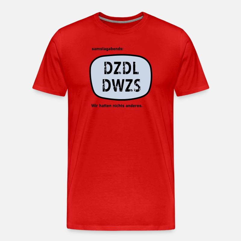 Fernsehunterhaltung meiner Jugend - Männer Premium Bio T-Shirt - Rot