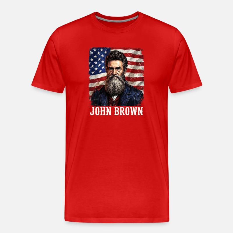 John Brown drapeau des États-Unis. - T-shirt bio Premium Homme - rouge