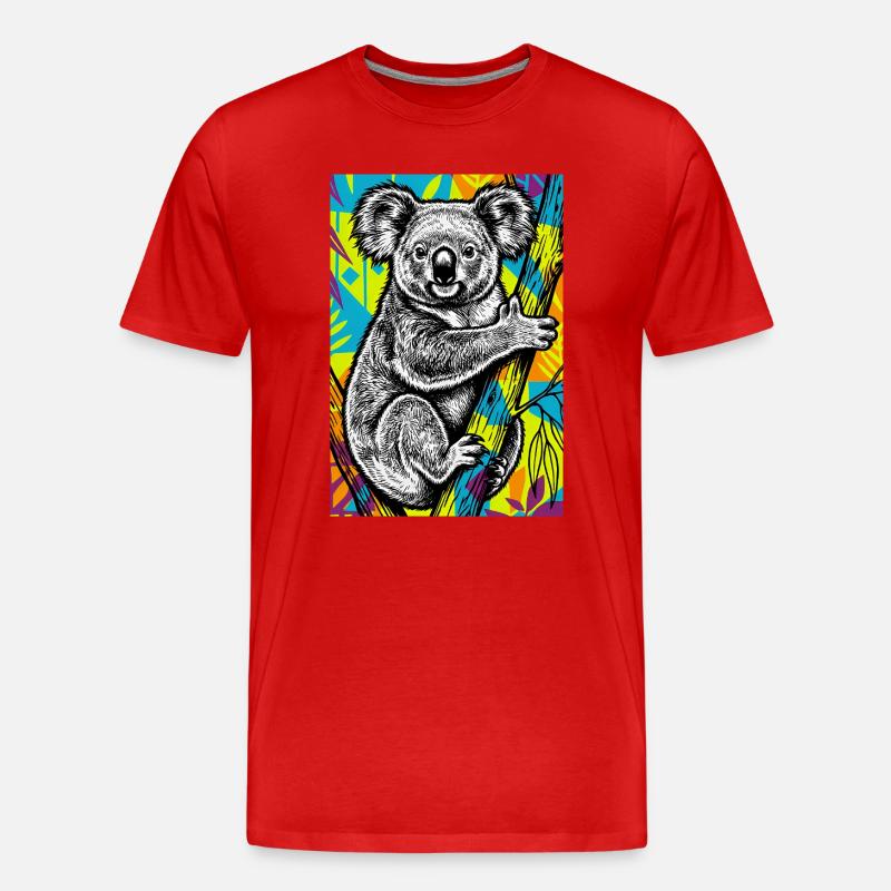 Koala - Männer Premium Bio T-Shirt - Rot