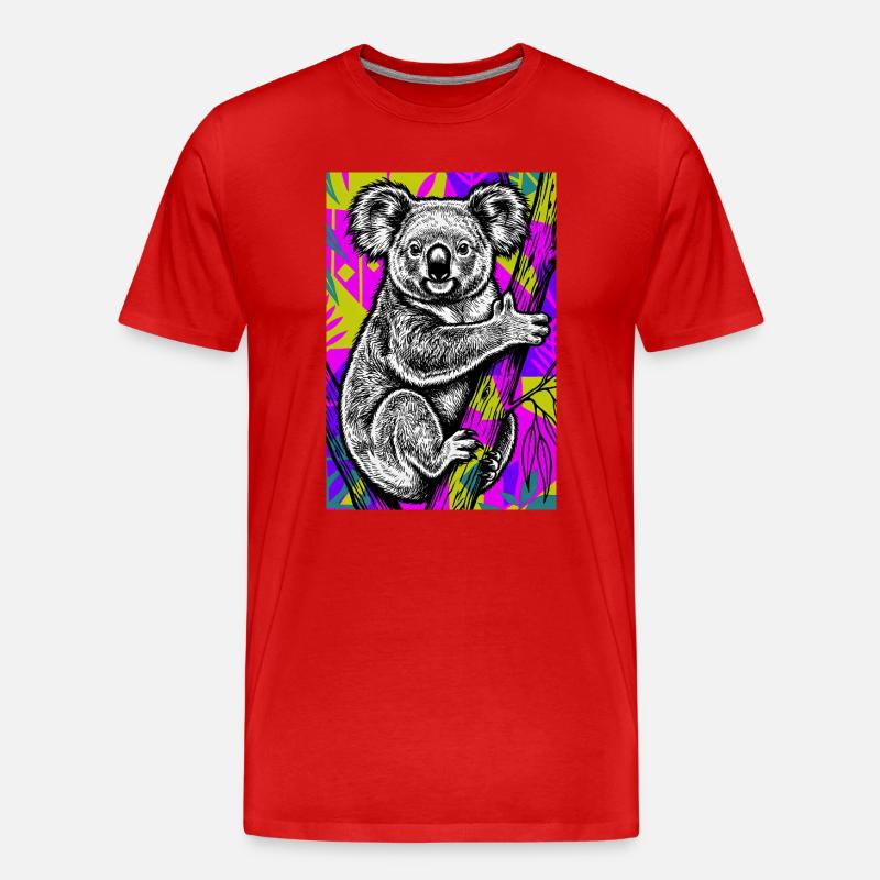 Koala - Männer Premium Bio T-Shirt - Rot