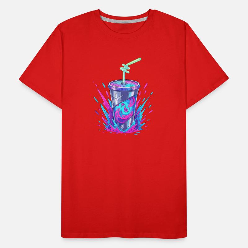 Neon Swirler Mug Splash Men's Premium Organic T-Shirt