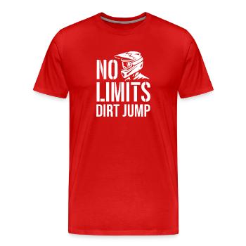 Dirt Jump No Limits Fahrrad Sprung - Männer Premium Bio T-Shirt - Rot - Vorne - Damien (186cm)