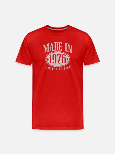 Lavet i 1976 Vintage Vintage Fødselsdagsgave - Herre Premium T-shirt økologisk - rød