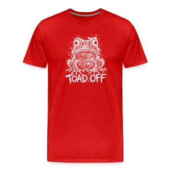 Grenouille mème de crapaud sur Internet - T-shirt bio Premium Homme - rouge - Devant - Damien (186cm)