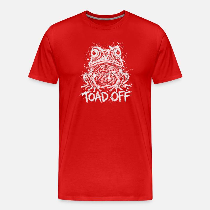 Toad Off Internet Meme Frog - Men's Premium Organic T-Shirt - red