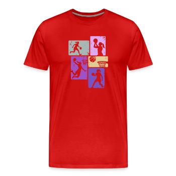Basketball Girls Basketball Women - Men's Premium Organic T-Shirt - red - Front - Damien (186cm)
