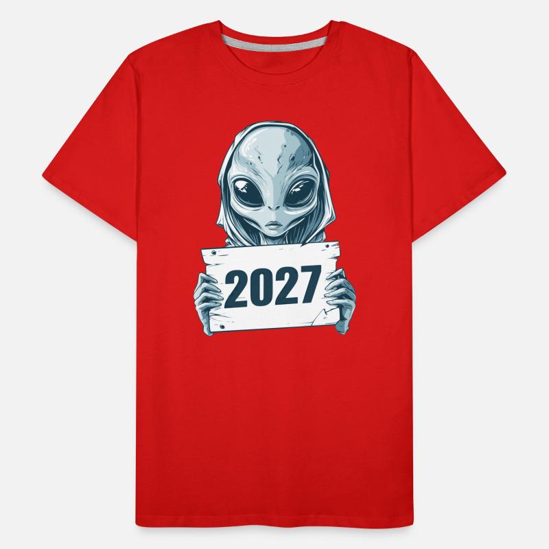 Extraterrestre bleu clair 2027 T-shirt bio Premium Homme