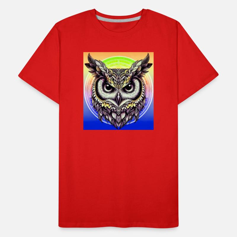 Eule Männer Premium Bio T-Shirt