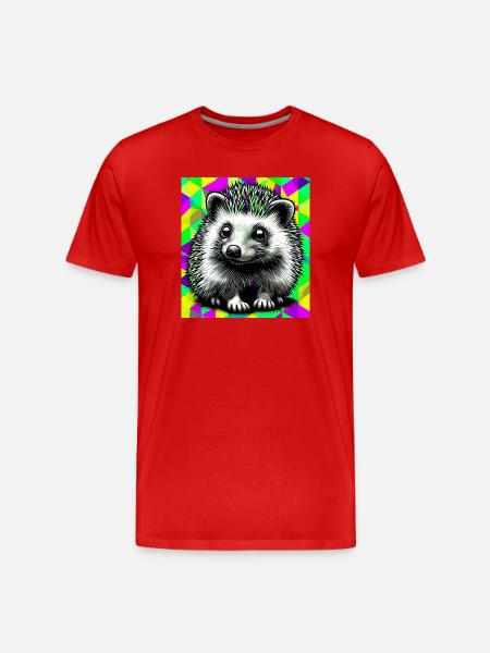 hérisson - T-shirt bio Premium Homme - rouge