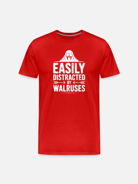 Walrus Sayings Walrus Funny Walrus Gift - Men's Premium Organic T-Shirt - red
