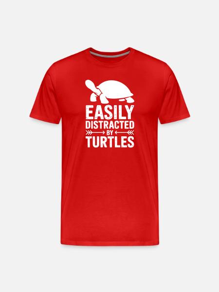 Turtle Sayings Funny Turtles Gift - Men's Premium Organic T-Shirt - red