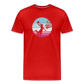 Basketball Girls Basketball Women - Men's Premium Organic T-Shirt - red - Front - Damien (186cm)