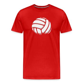 Volleyball Beach Volleyball Volleyball Ball - Men's Premium Organic T-Shirt - red - Front - Damien (186cm)