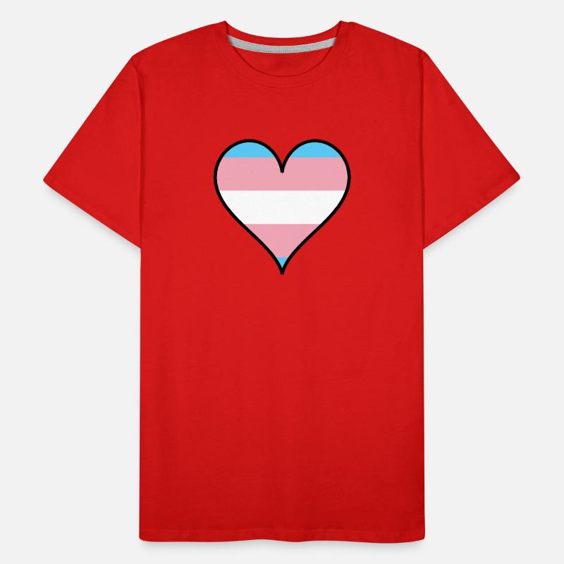 Trans Pride Herz Männer Premium Bio T-Shirt