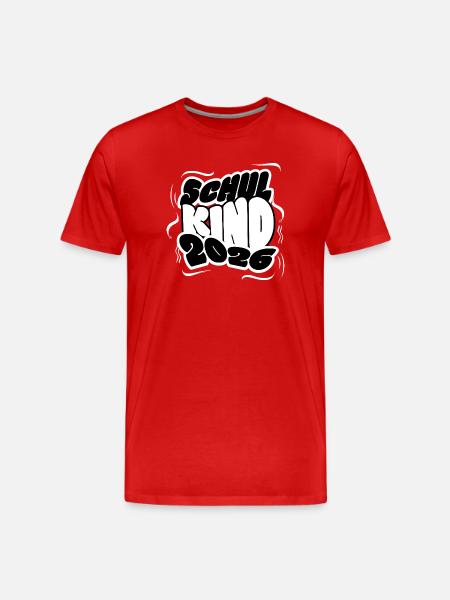 Schoolchild 2026 Lettering - Men's Premium Organic T-Shirt - red