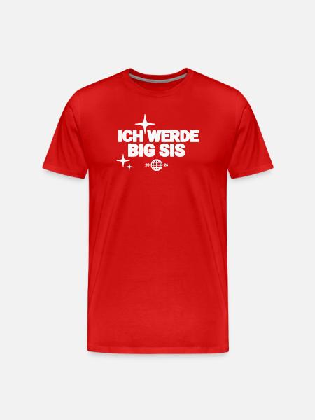 Ich Werde Big Sis - Männer Premium Bio T-Shirt - Rot