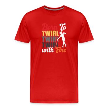 Danseuse de l’école de danse Vortex Dance - T-shirt bio Premium Homme - rouge - Devant - Damien (186cm)