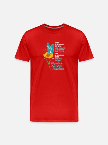Trigeminal neuralgia - Men's Premium Organic T-Shirt - red