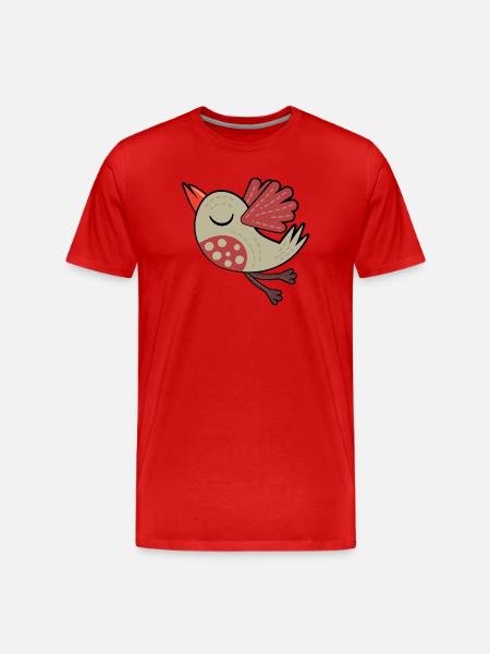 Little Brown Bird - Men's Premium Organic T-Shirt - red