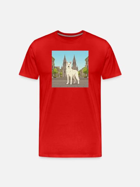 Can de Palleiro Peregrino - Men's Premium Organic T-Shirt - red