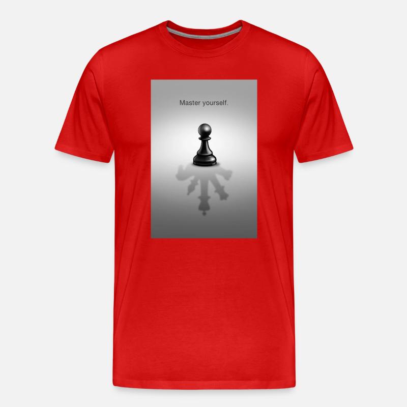 Master Yourself Minimal Mindset Design - Männer Premium Bio T-Shirt - Rot