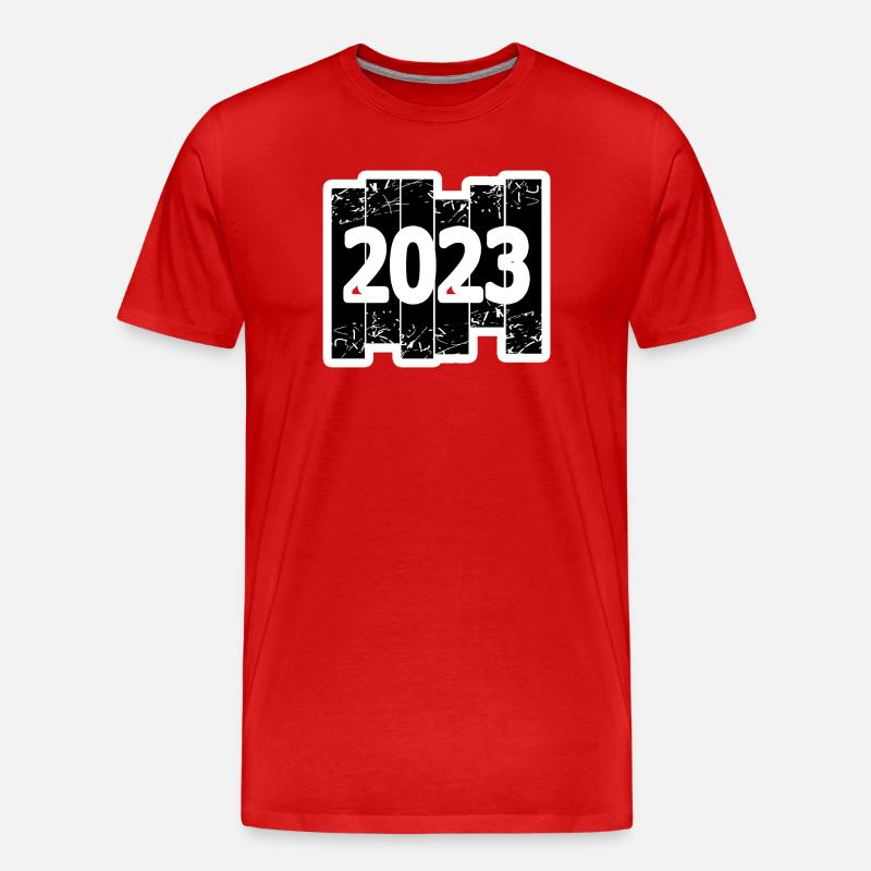 2023 - Männer Premium Bio T-Shirt - Rot
