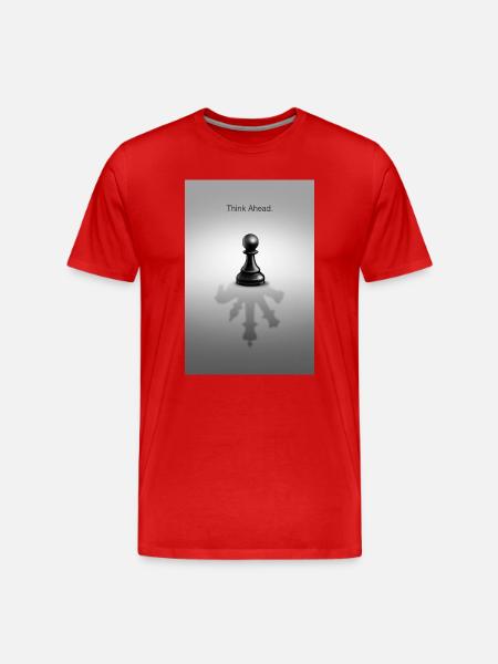 Think Ahead Minimal Mindset Design - Men's Premium Organic T-Shirt - red