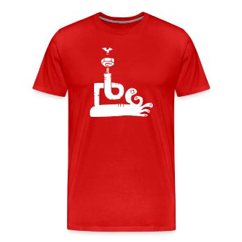 foot! - Men's Premium Organic T-Shirt - red - Front - Damien (186cm)