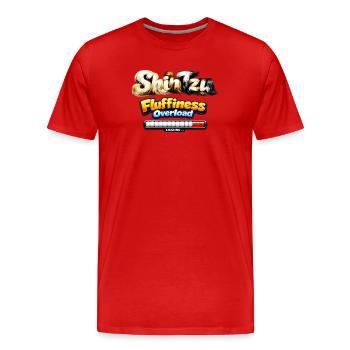 Shin Fluffiness Overload - Men's Premium Organic T-Shirt - red - Front - Damien (186cm)