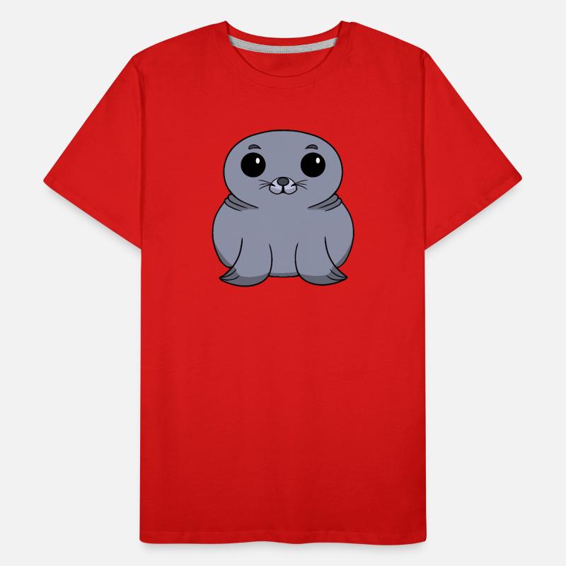 Chibi-Robben Männer Premium Bio T-Shirt