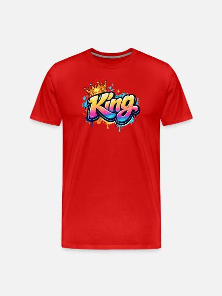 Royal Graffiti King - Men's Premium Organic T-Shirt - red