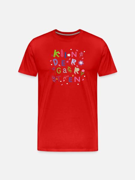 Kindergarten - Männer Premium Bio T-Shirt - Rot