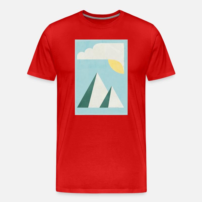 Montagnes - T-shirt bio Premium Homme - rouge