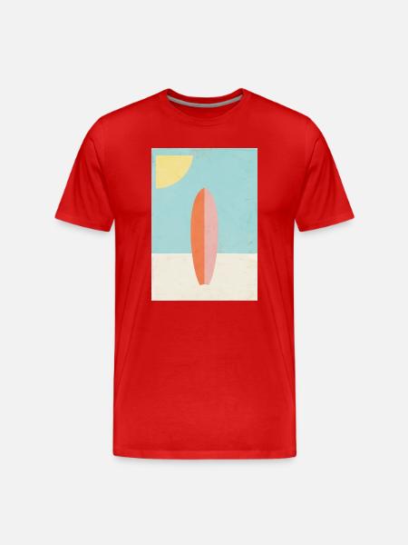 Brandung - Männer Premium Bio T-Shirt - Rot