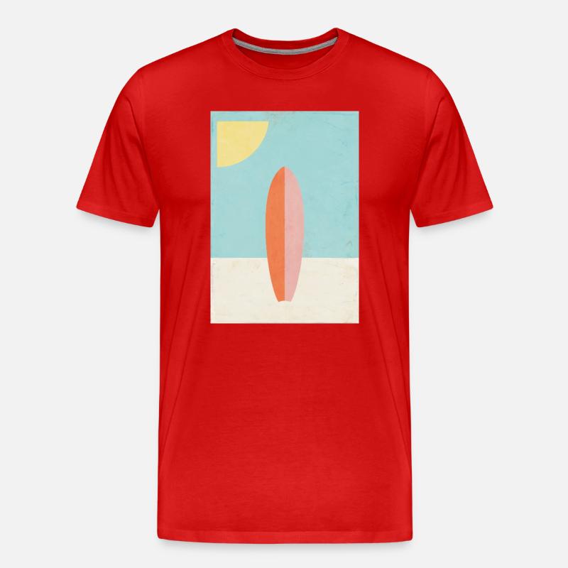 Brandung - Männer Premium Bio T-Shirt - Rot