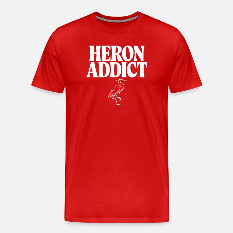 Reihersüchtiger - Männer Premium Bio T-Shirt - Rot