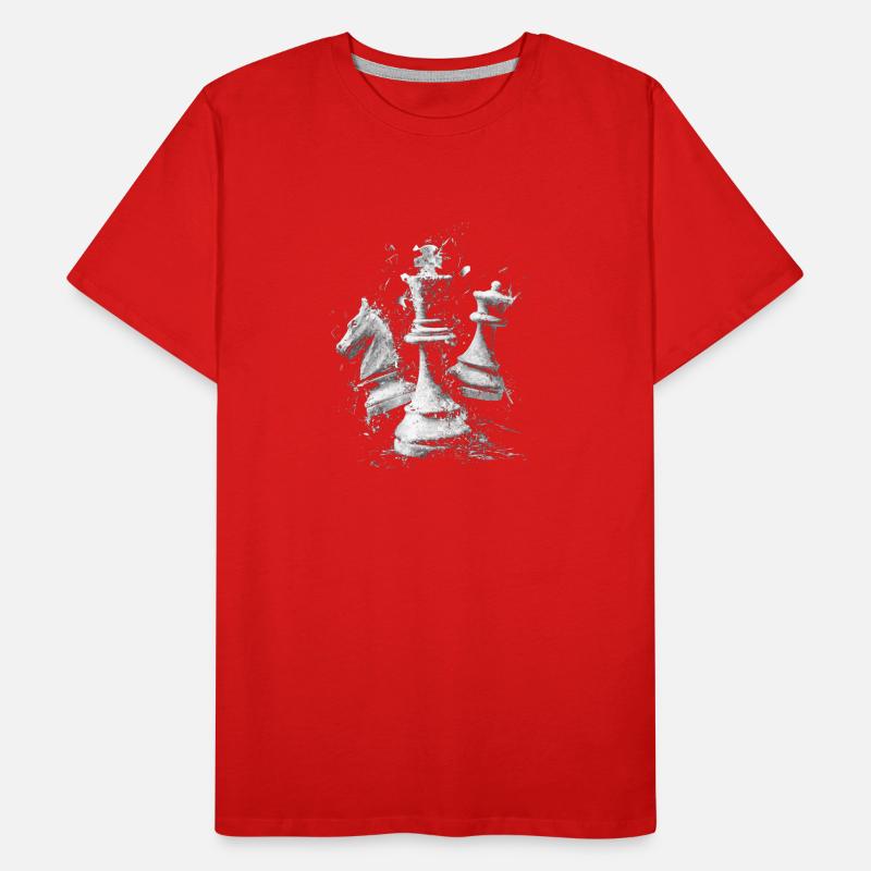 Schach Figuren Explosion Design Dynamisches Bretts Männer Premium Bio T-Shirt