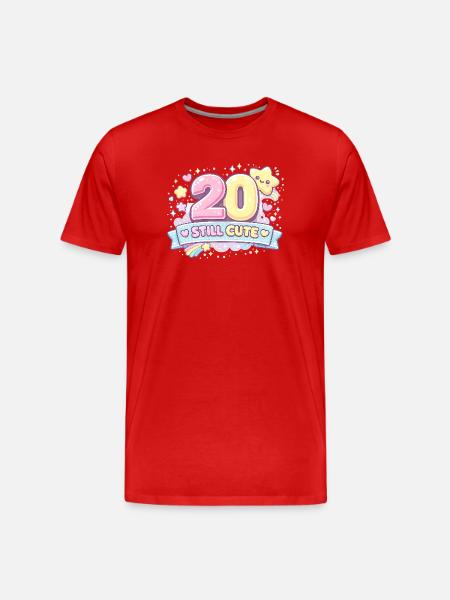Pastel 20 Still Cute Design - Men's Premium Organic T-Shirt - red